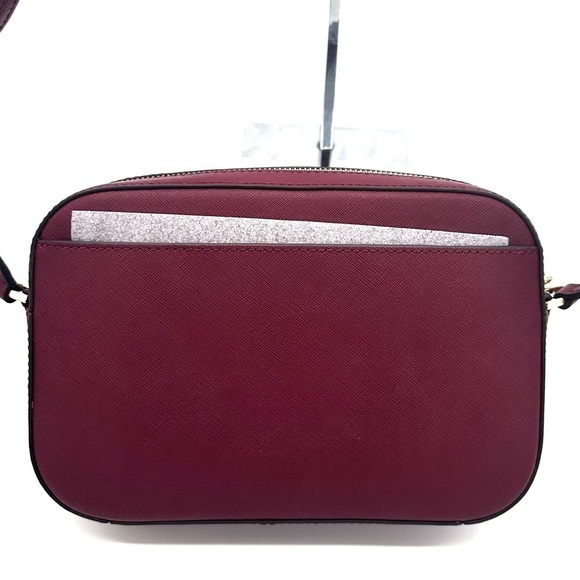 MICHAEL KORS LARGE EW ZIP CHAIN CROSSBODY BAG DARK CHERRY (NWT) - Picture 7 of 11
